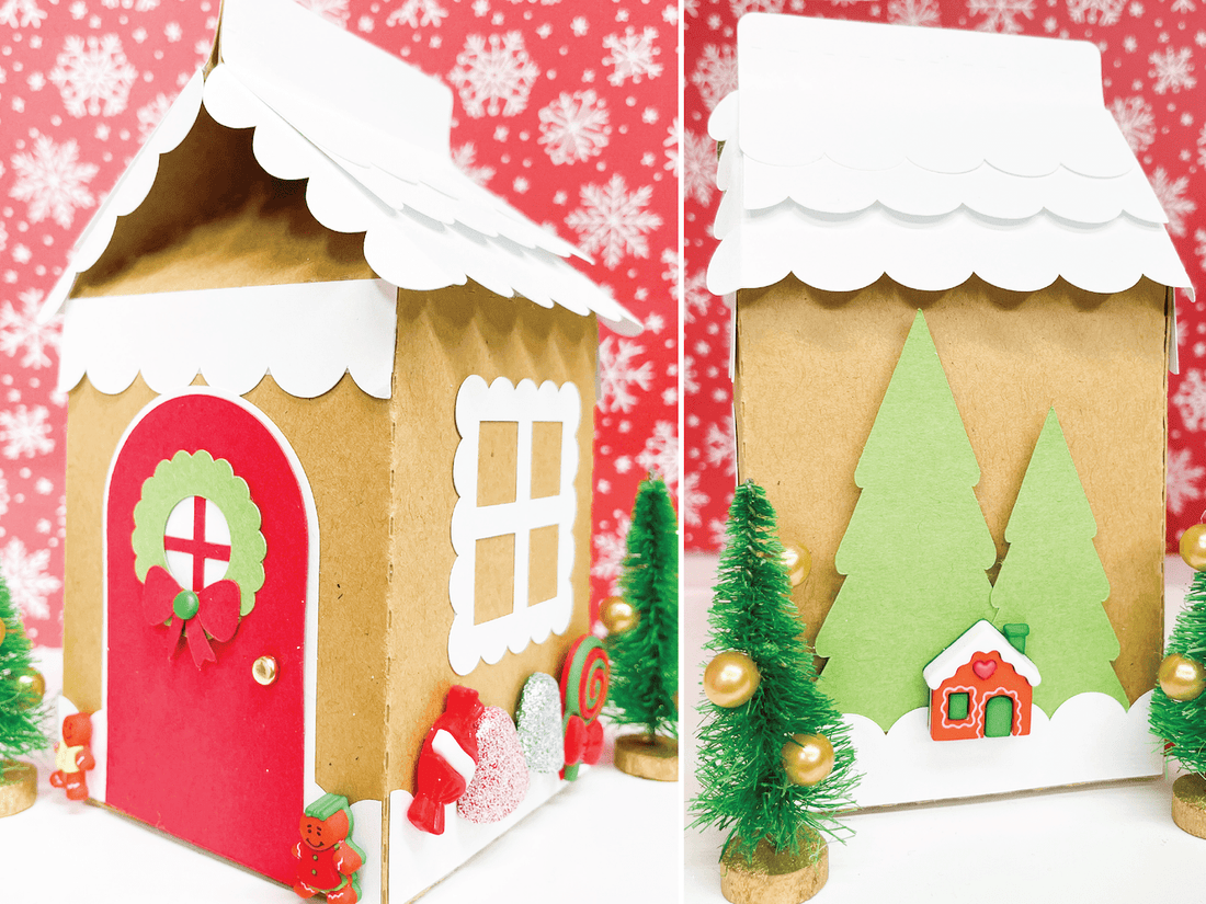 Paper Gingerbread House Treat Box