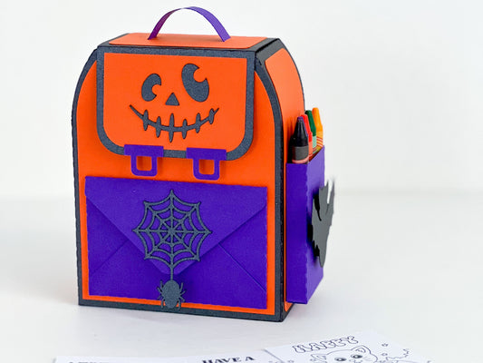 Paper Backpack Coloring Favor Box