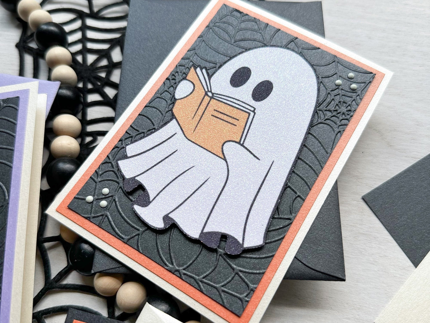Bookish Ghost Halloween Cards