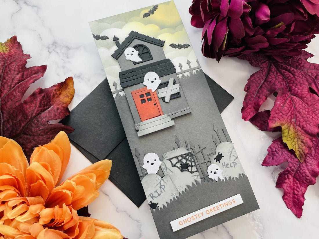Spooky Haunted House Greeting Card