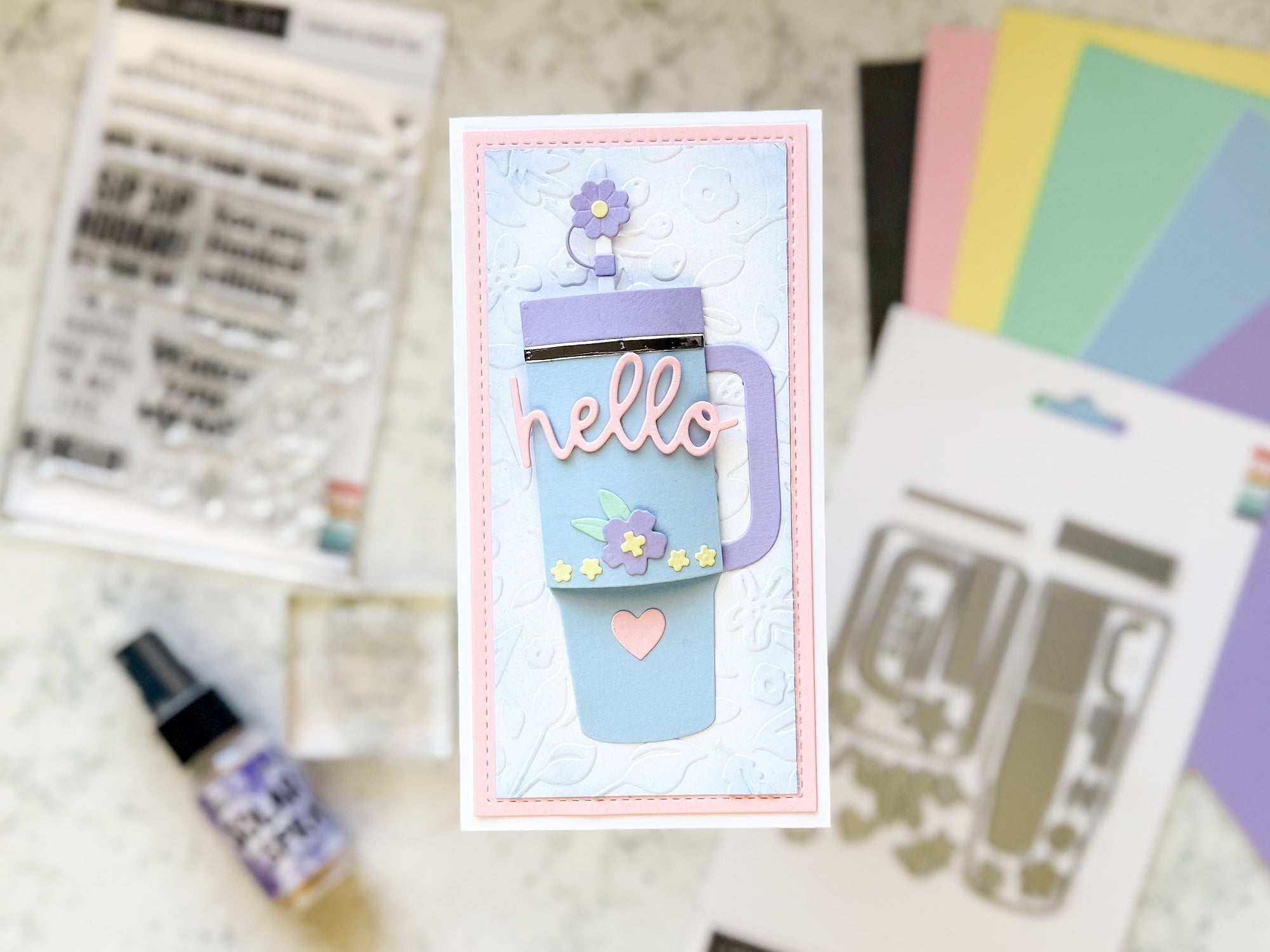Sip Sip Hooray Die Cut Insulated Cup Card