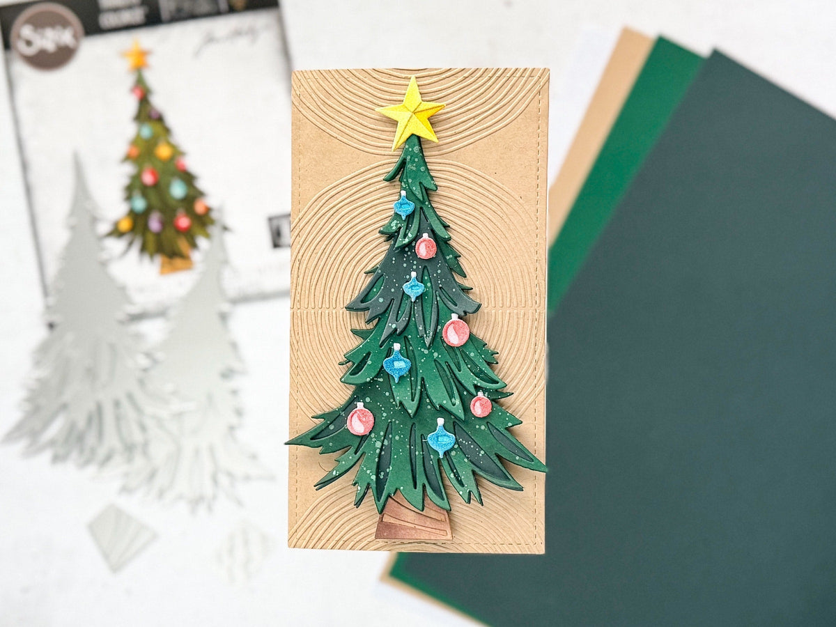Card Stock Tree Layered Christmas Tree Holiday Card – Cardstock Warehouse