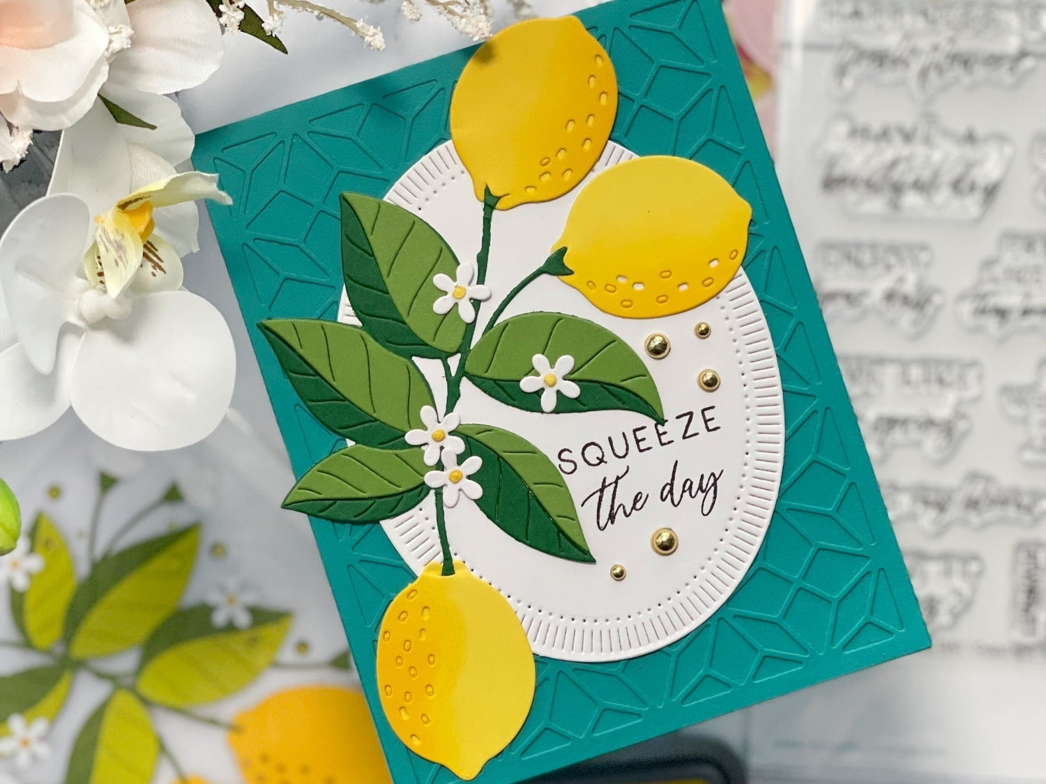 Squeeze the Day Lemon-Themed Handmade Card