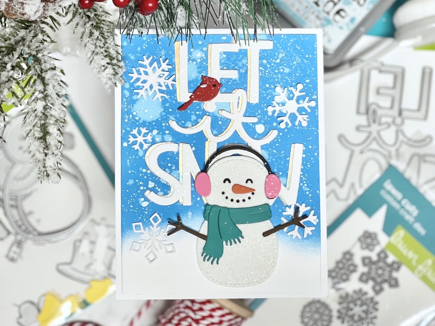 Let It Snow Handmade Holiday Card