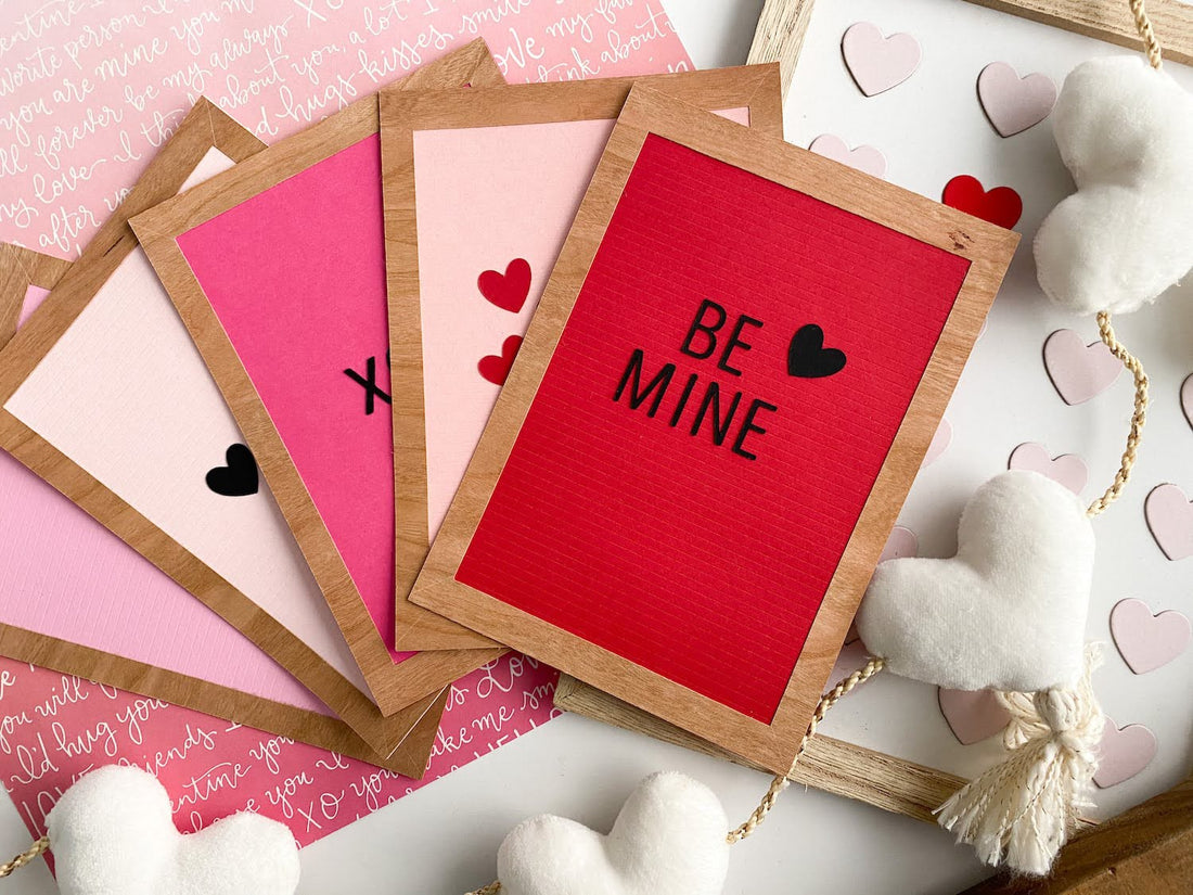 DIY Letter Board Valentine's Day Cards