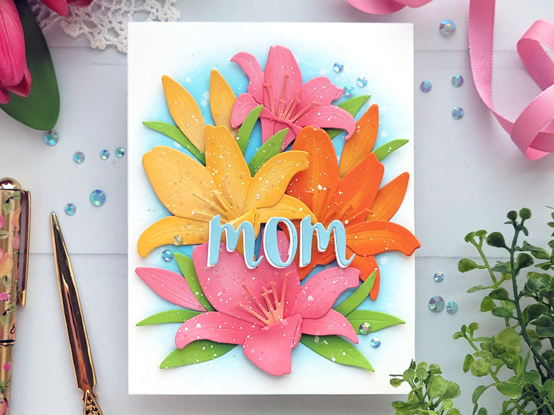 Lily Mother's Day Handmade Card