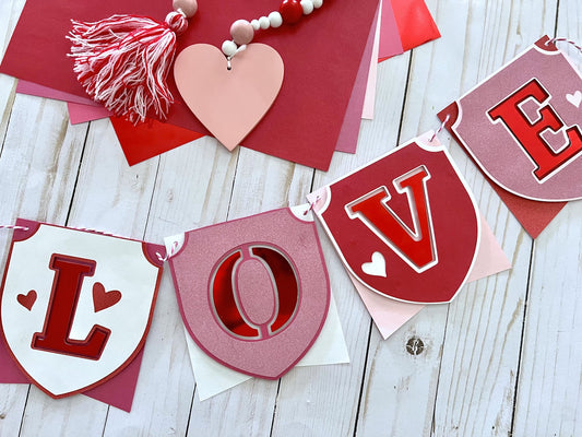 Valentine's Day Cardstock Paper LOVE Banner