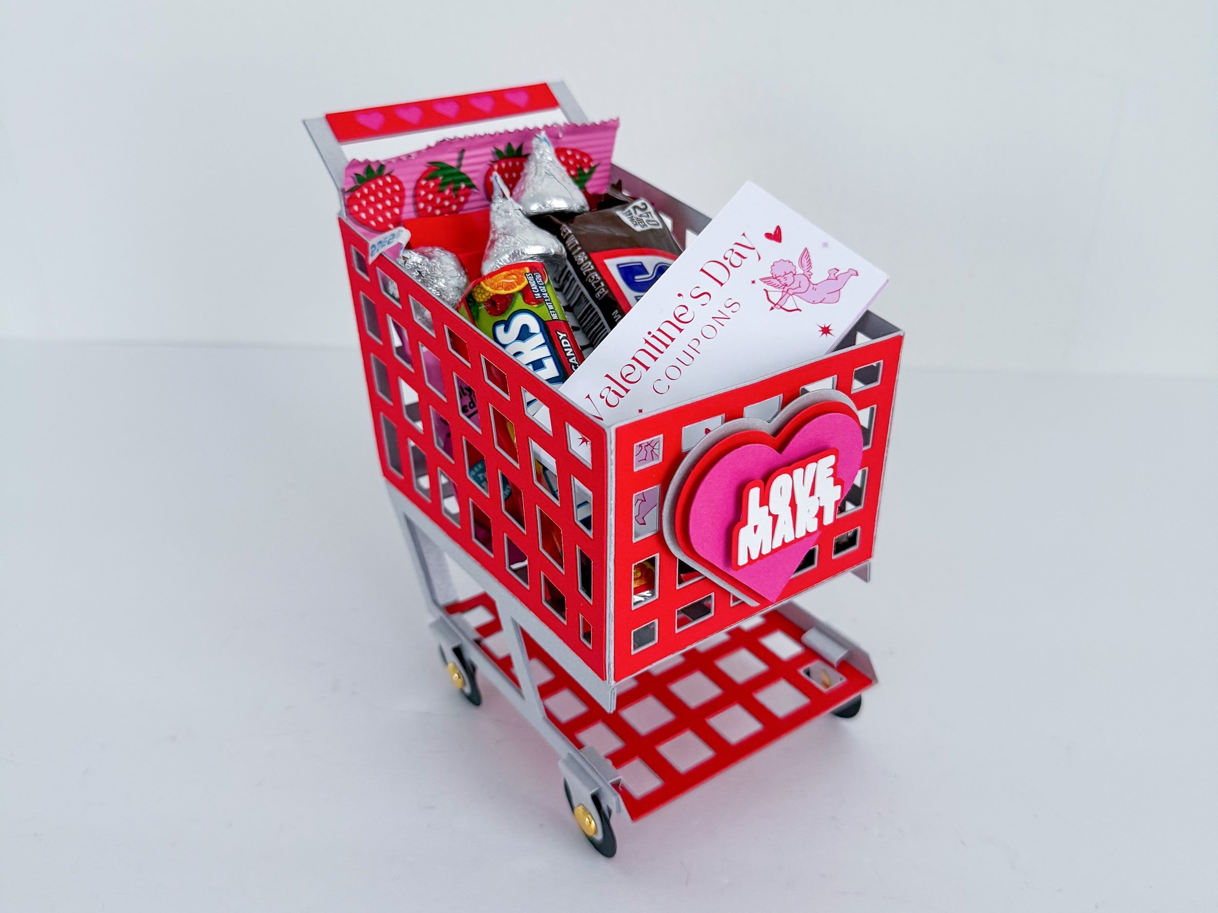 Love Mart 3D Paper Shopping Cart