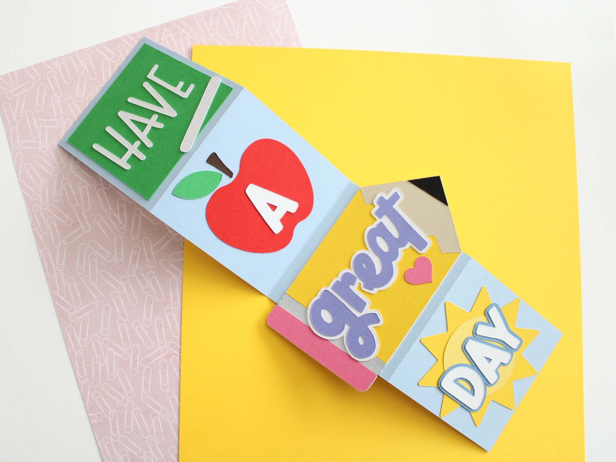 handmade accordion fold lunchbox note card