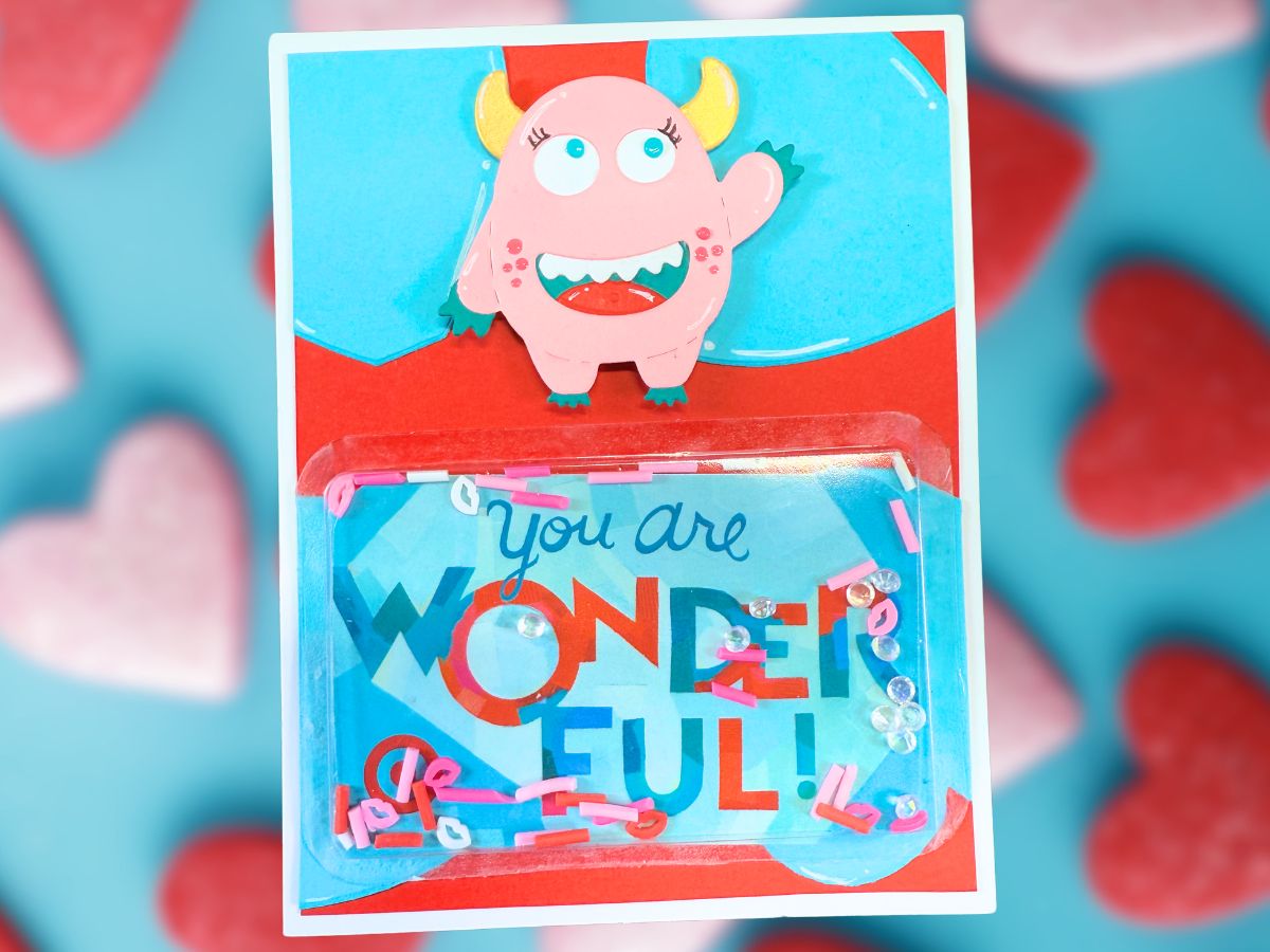 Little Monster Shaker Card-Cardstock Warehouse