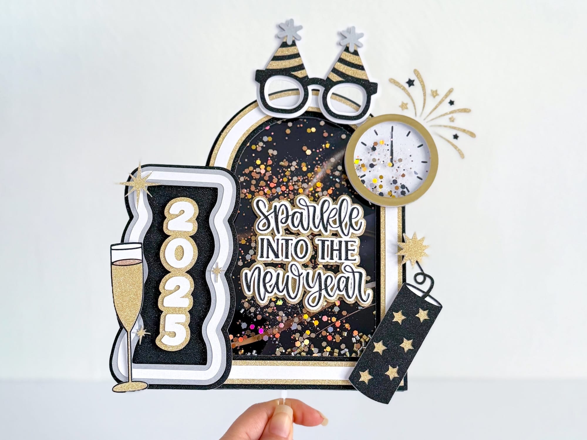New Year's Eve Shaker Cake Topper