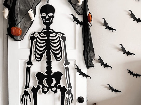 Lifesize Paper Skeleton Halloween Decoration
