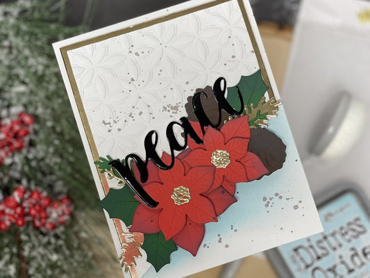 Peace Poinsettia Holiday Card