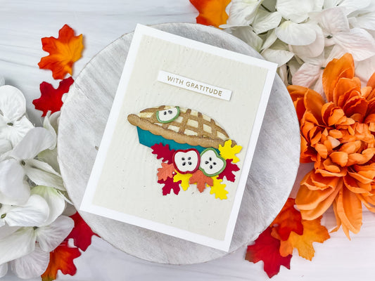 Autumn Pie Handmade Greeting Card
