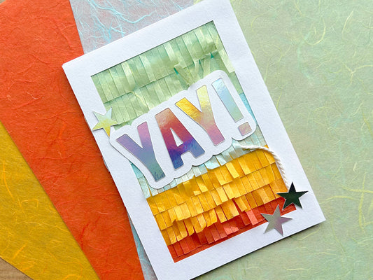 DIY Piñata Card with Thai Papers