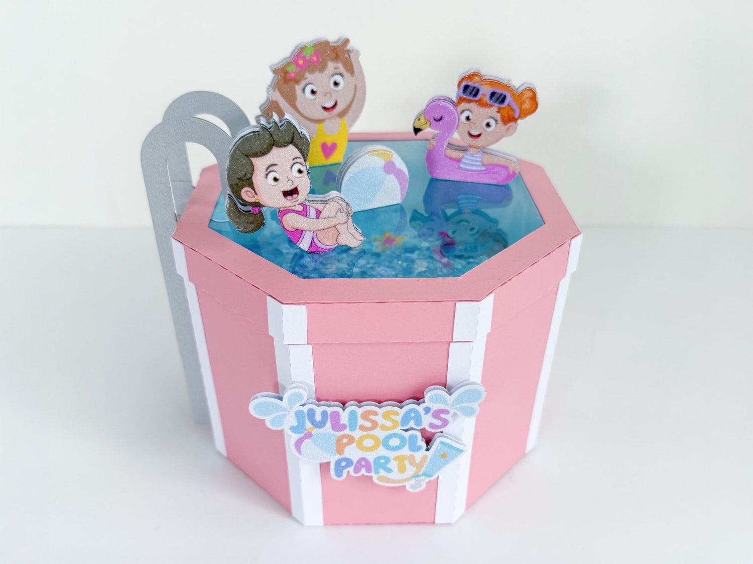 DIY Pool Party 3D Gift Box