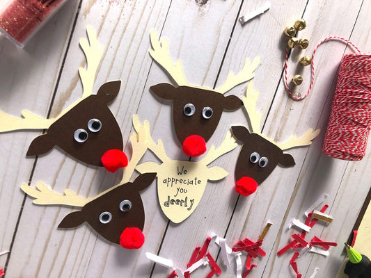 Reindeer Gift Tags Kids Craft