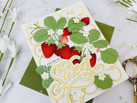 You're So Sweet Strawberries Greeting Card