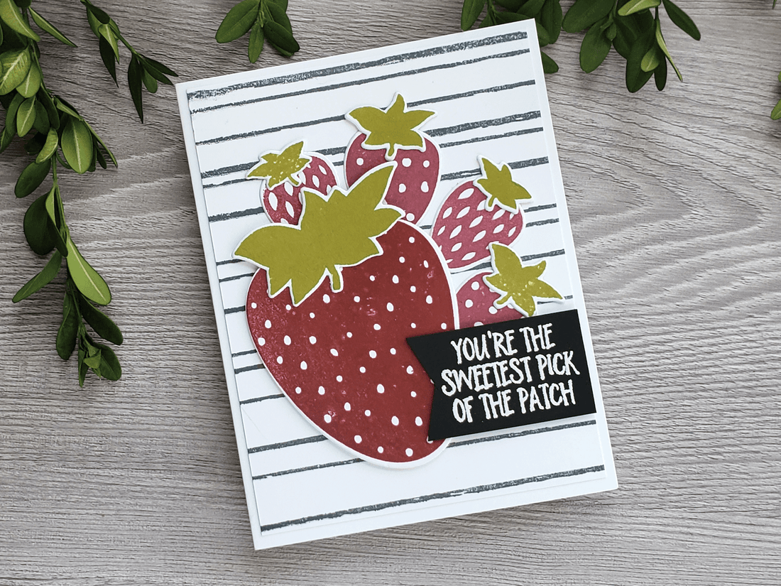 Stamped Strawberry Greeting Card