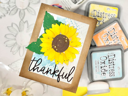 Autumn Sunflower Handmade Card