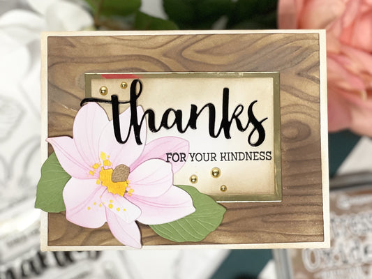 Embossed and Inked Thank You Card