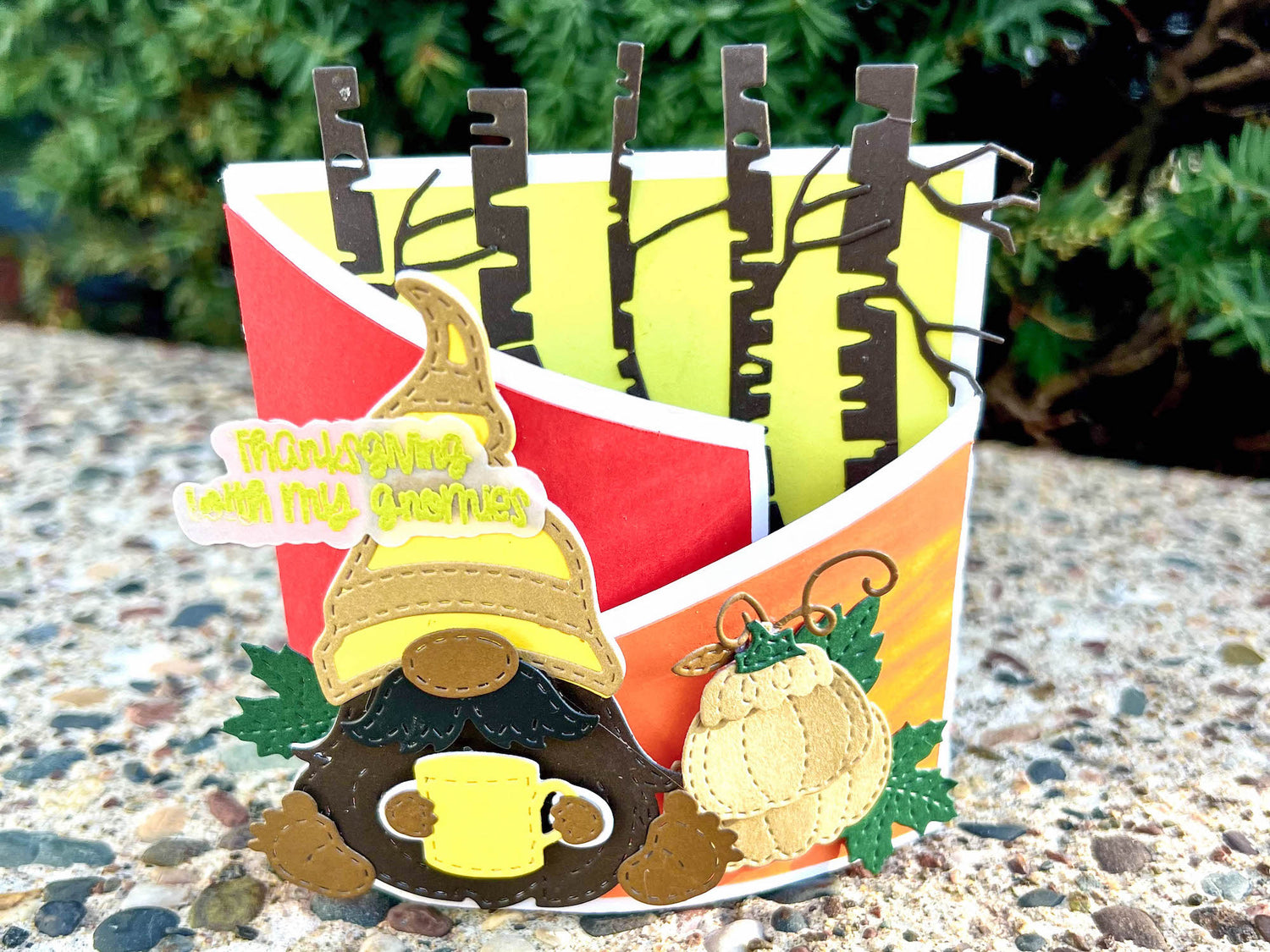 Thanksgiving with my Gnomies Bendy Card