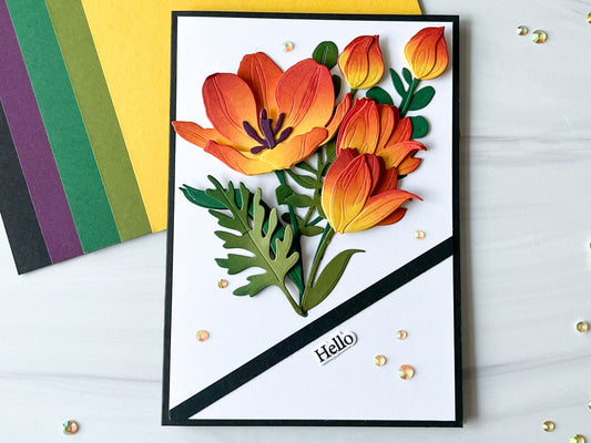 Paper Tulips Handmade Card