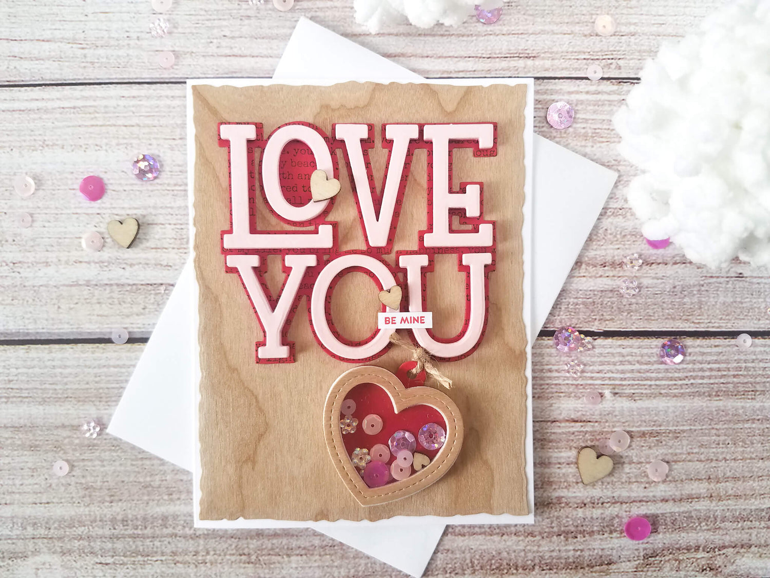 3d Ombre Letter Layering Valentine Card-Cardstock Warehouse