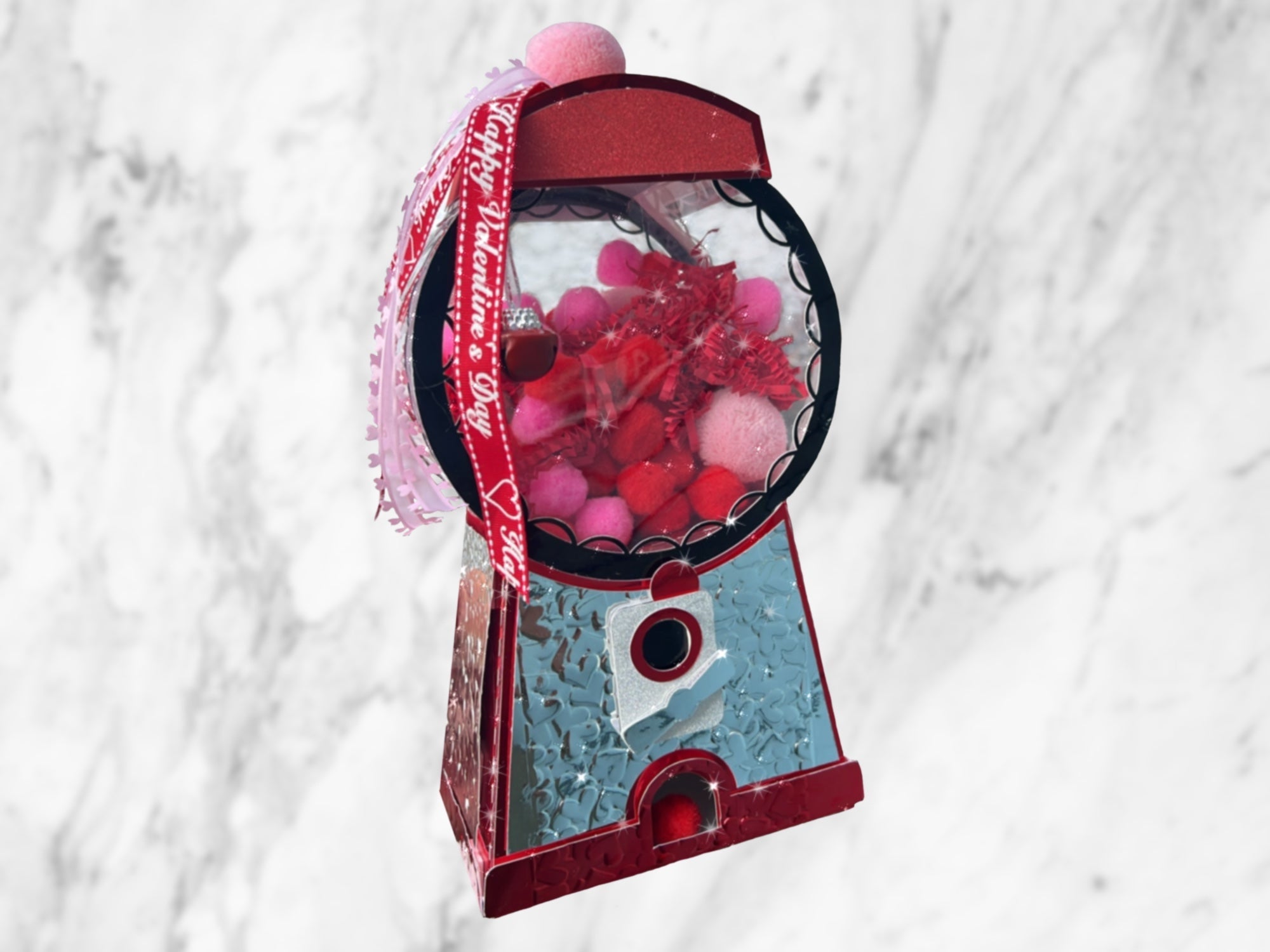 3D Paper Valentine's Day Gumball Machine