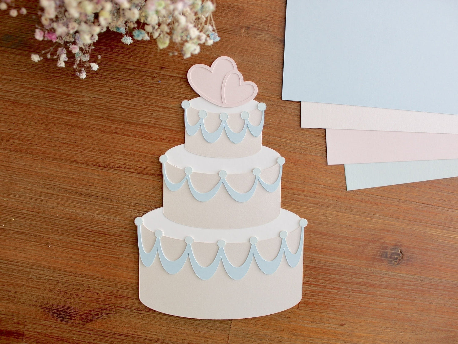 Die Cut Wedding Cake Gift Card Holder