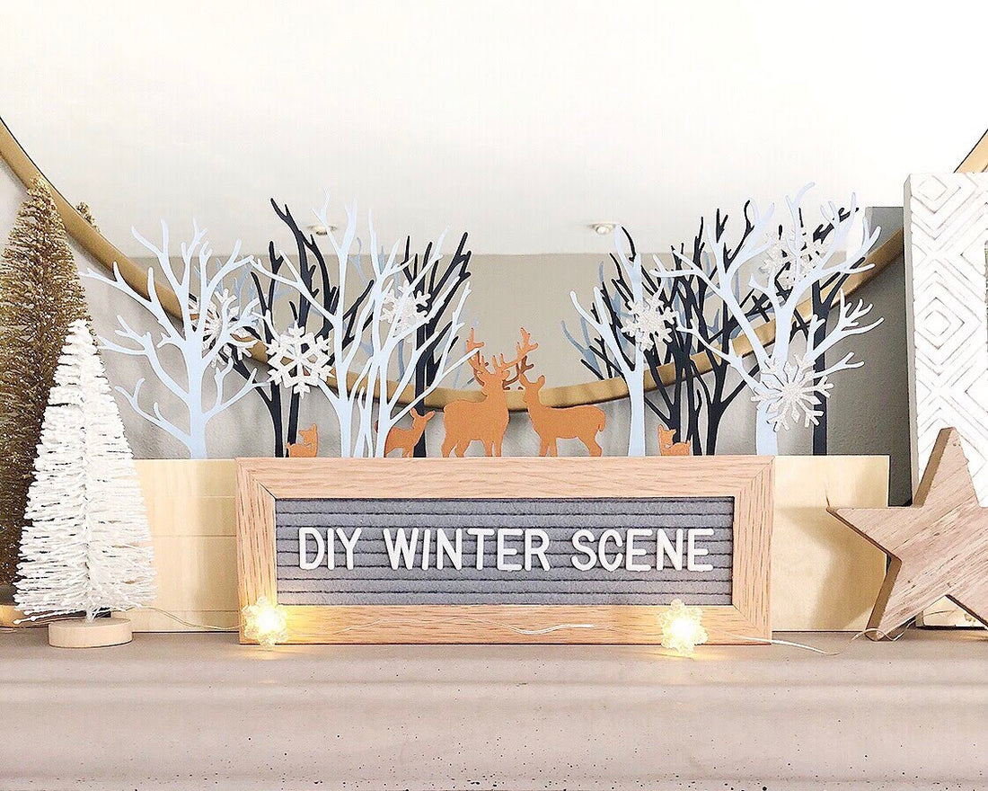 DIY Cardstock Paper Winter Scene