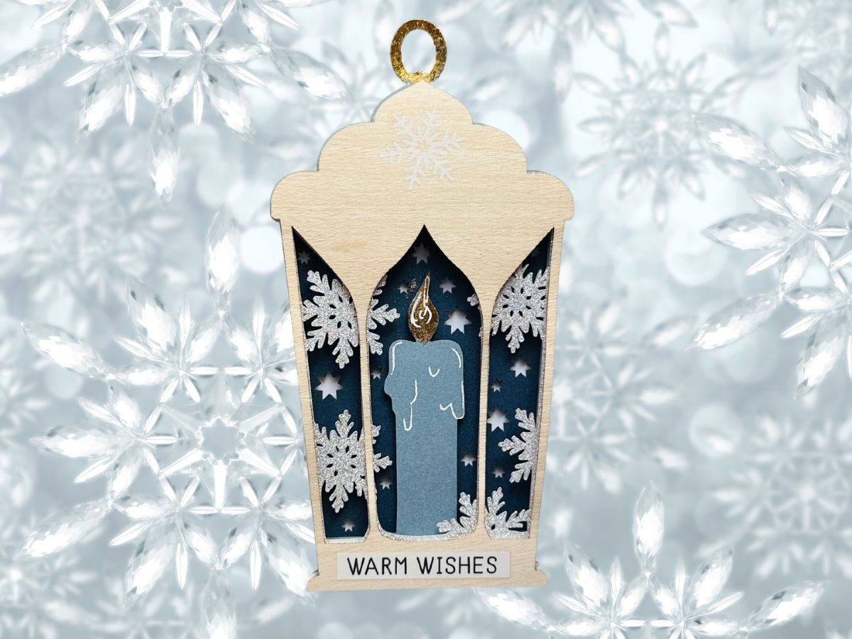 Wood Veneer Die Cut Layered Christmas Ornament