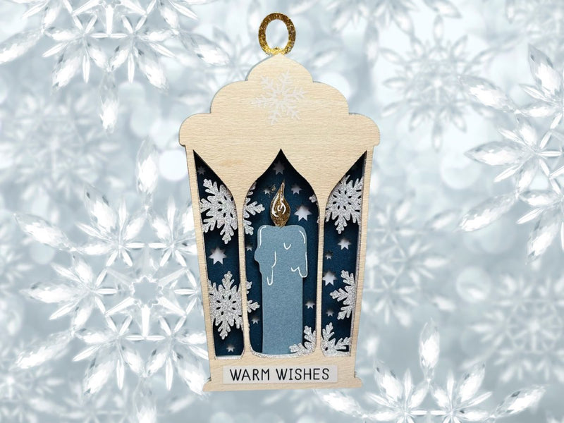 Wood Veneer Die Cut Layered Christmas Ornament