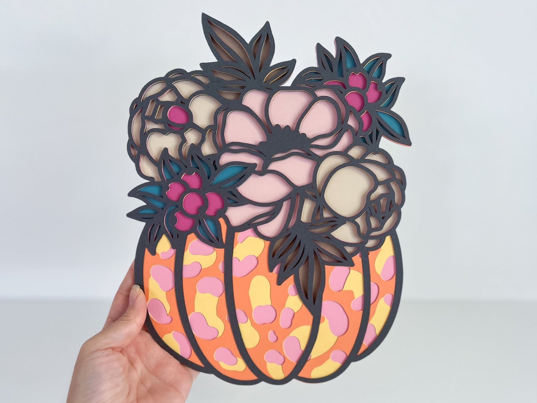 Layered Die Cut Cardstock Paper Autumn Decor