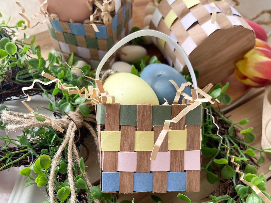 Woven Paper Easter Baskets