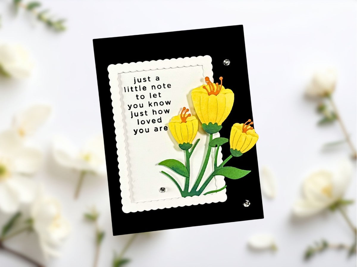Flowers in a Frame Handmade Greeting Card
