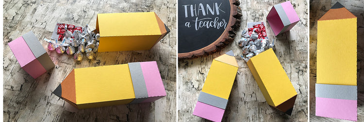 Teacher Appreciation Cardstock Paper Pencil Boxes