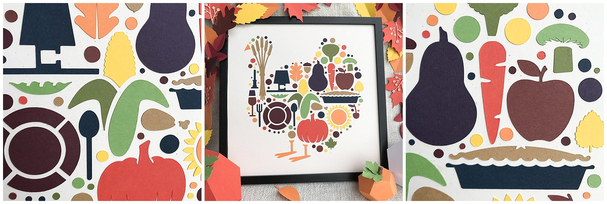Paper Turkey Framed Art - Cardstock Warehouse