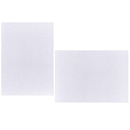White Diamond Print Glitter Flat Cards
