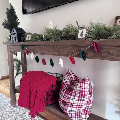 3d paper christmas lights garland