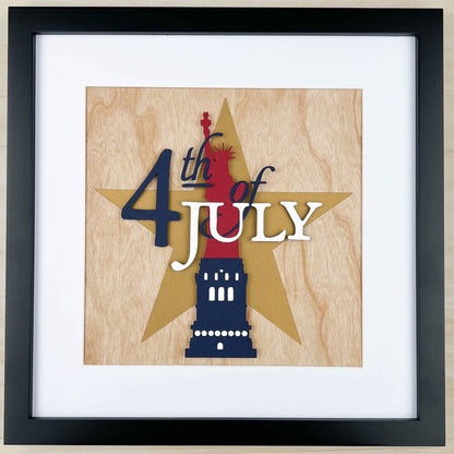 Lessebo Colours Cardstock 4th of July Framed Paper Art