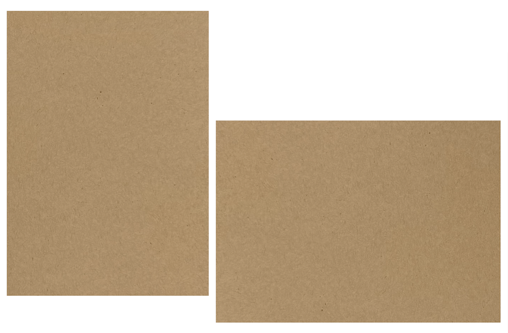 Brown Box Kraft Flat Cards-Cardstock Warehouse