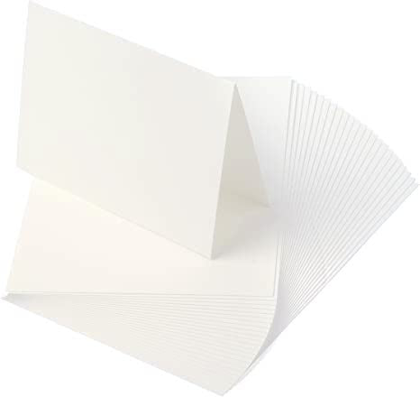 Pearl White Lettra half-fold cards stack