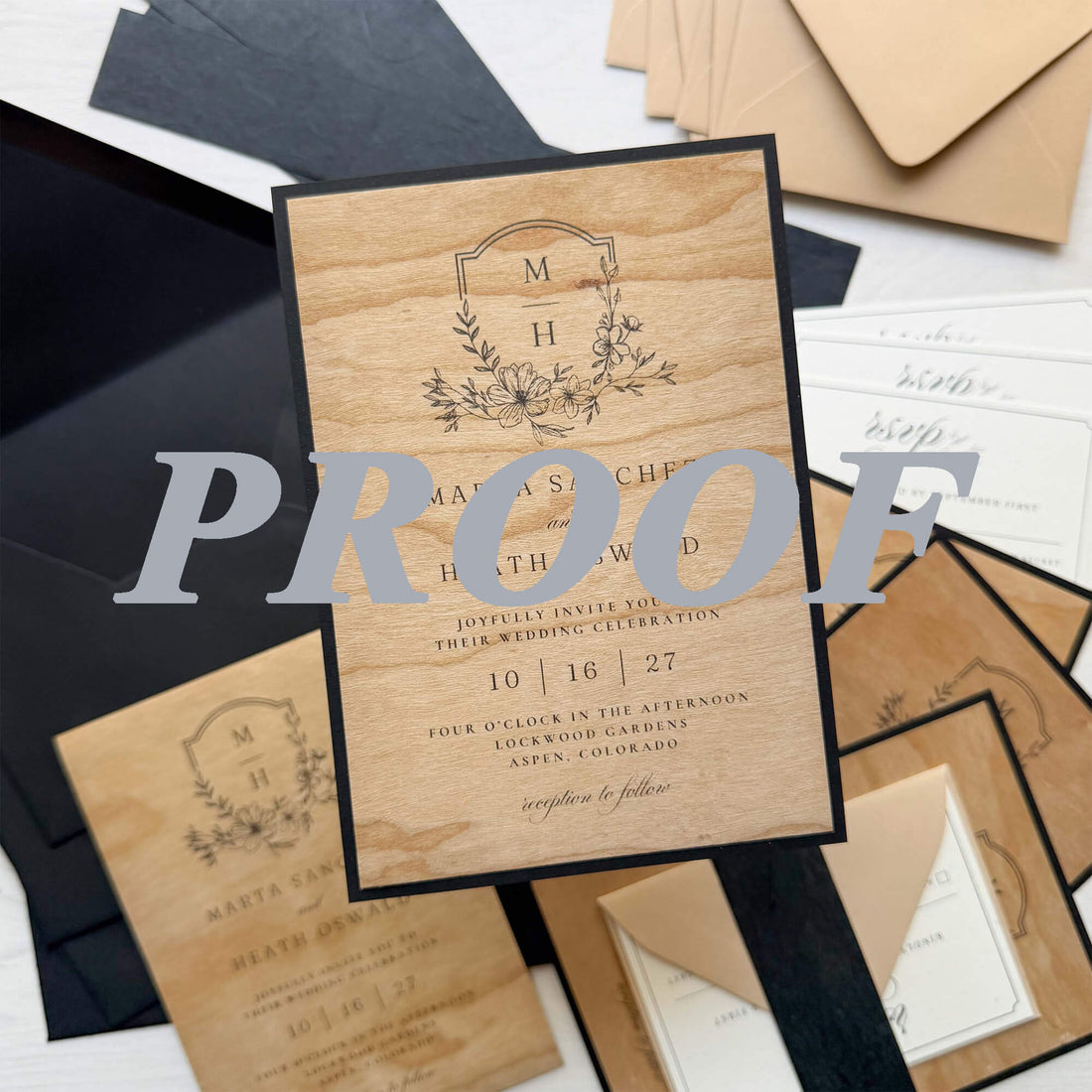 Proof Print Wood Veneer Flat Panel Cards