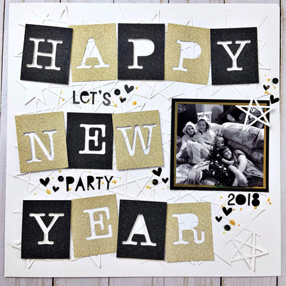 Black MirriSparkle Glitter Cardstock 