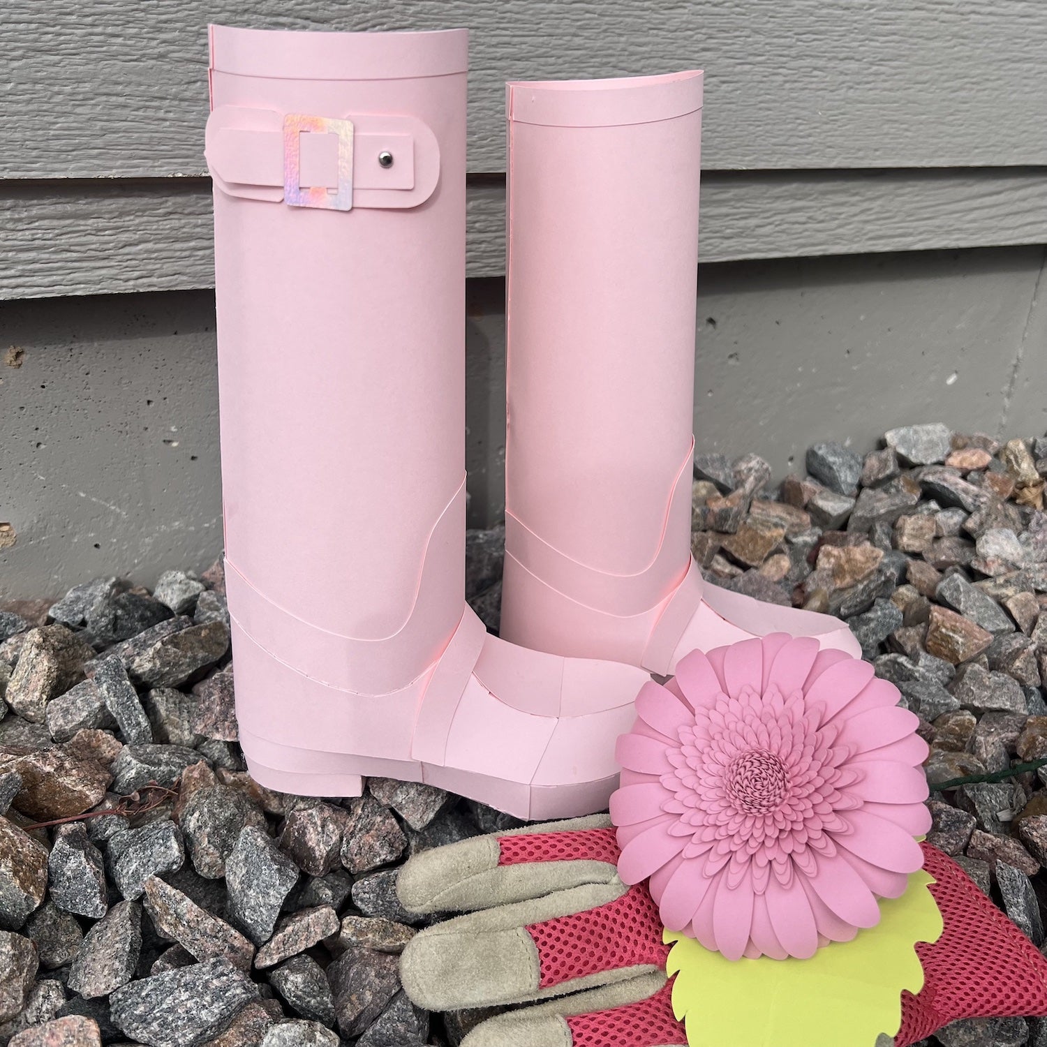 Blossom 3d rain boots