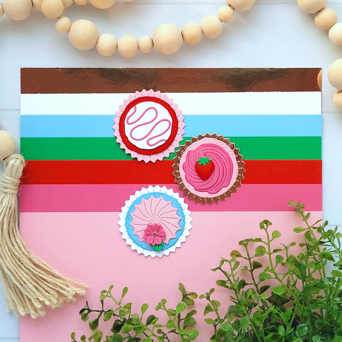 Lessebo Colours Cardstock Cupcake Toppers