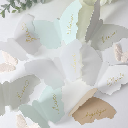 die cut butterfly place cards