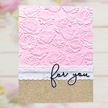 embossed Rose Quartz Stardream card