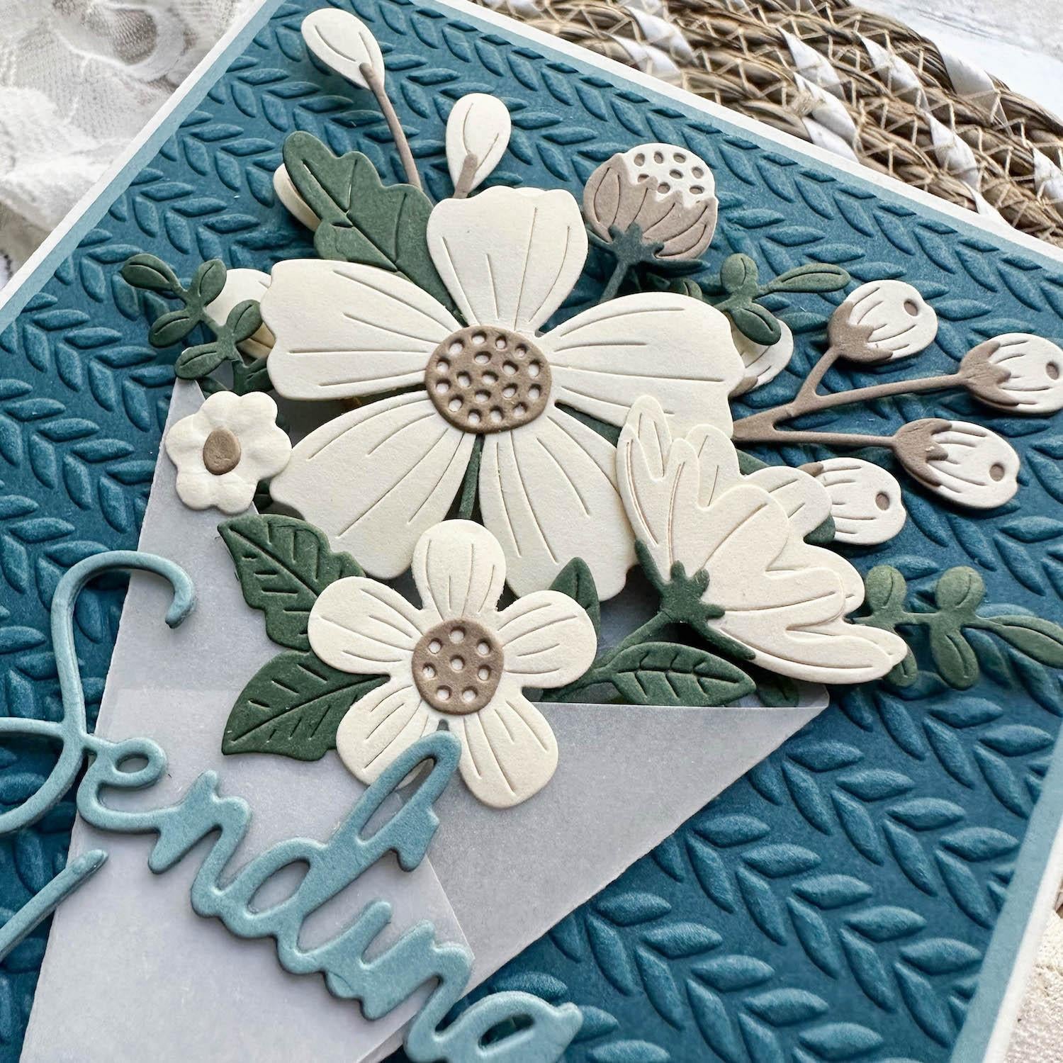 Lessebo Colours Cardstock Flower Bouquet